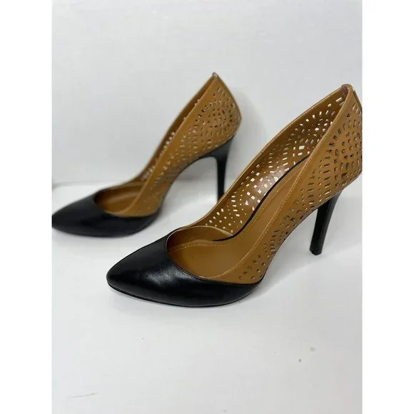 NEW BCBGeneration Tan Leather Cut-out Heels, Women's 9.5 - Picture 4 of 11